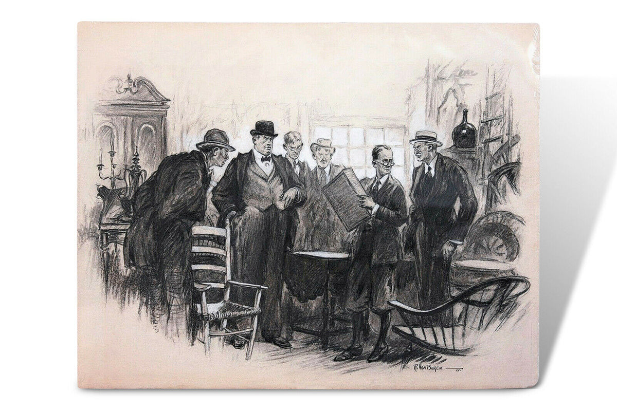 Raeburn Van Buren, Original Illustration Philadelphia Saturday Evening