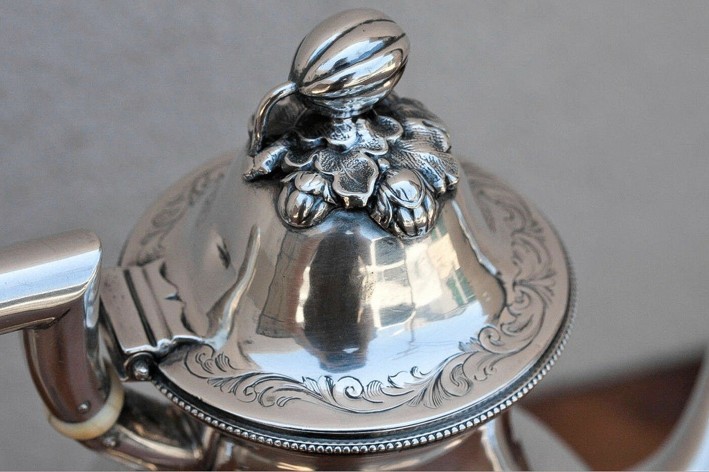 Ball Black & Co. New York, Coin Silver Tea Pot, 1860s  531g Rare - MissionGallery