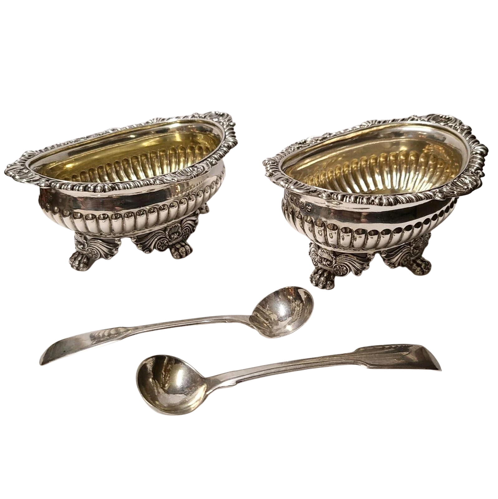Antique salt cellar spoons on sale