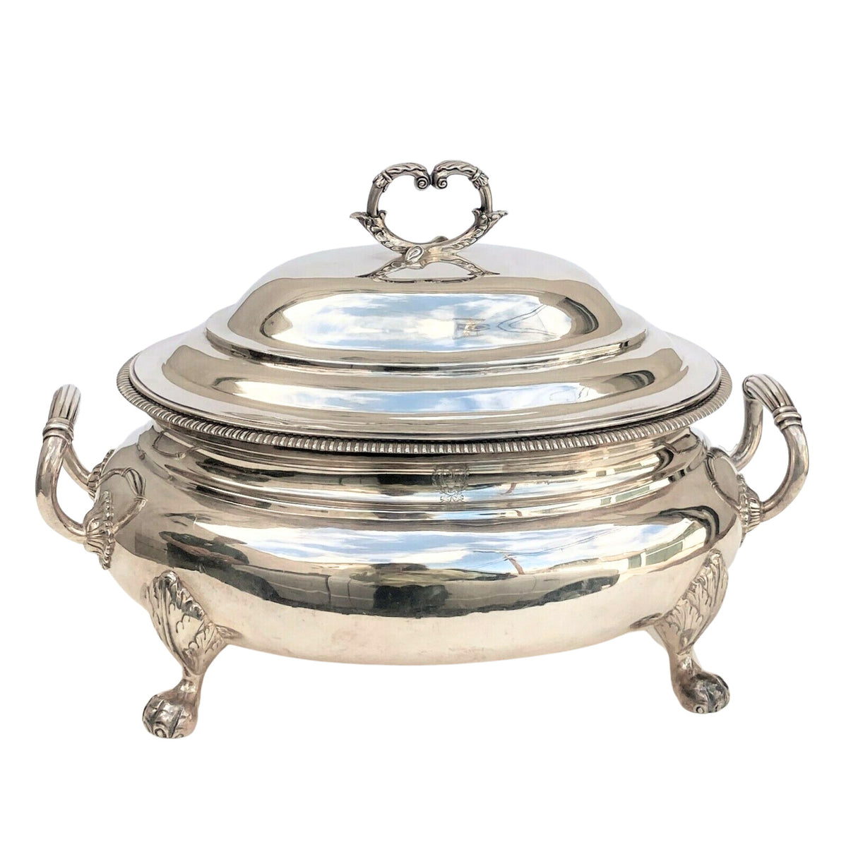 Geo Rabbit Paris Tureen 1819 Geo III Sterling Tureen by J. Angell I for Admiral Sir David Miln ...