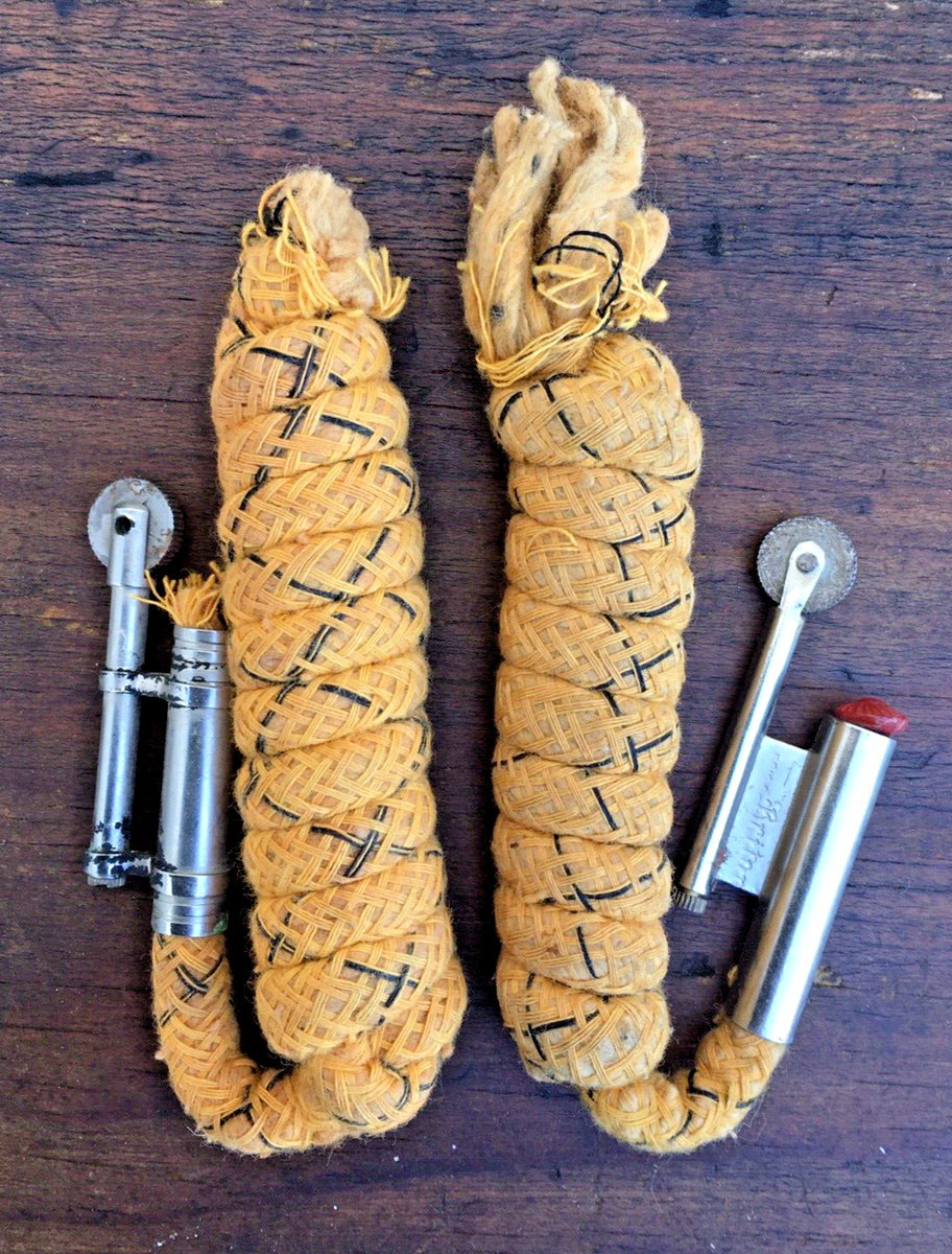 Trench Rope Early 20th Century Pair of Unused WW1-2 Era Rope Trench Lighters ...