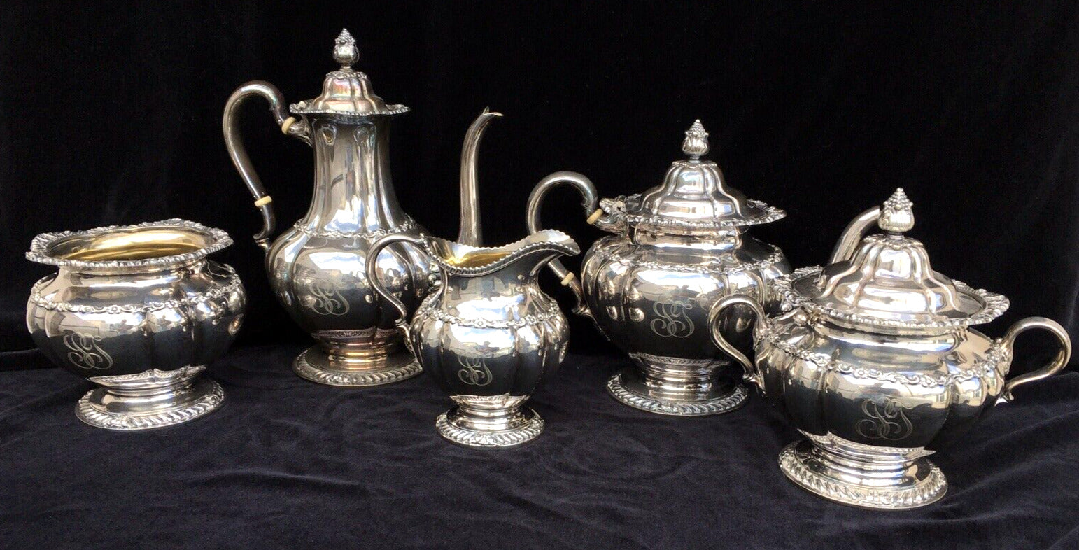 Tiffany Company 19th Victorian Silver Plated Coffee Tea