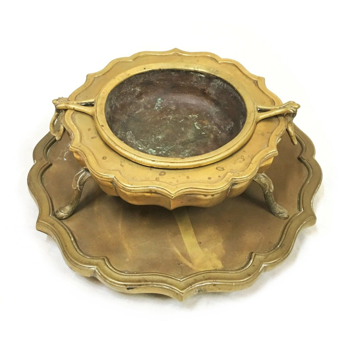 18th,Early19thc. Spanish Table Top Brazier Brass Bronze & Copper Compl ...