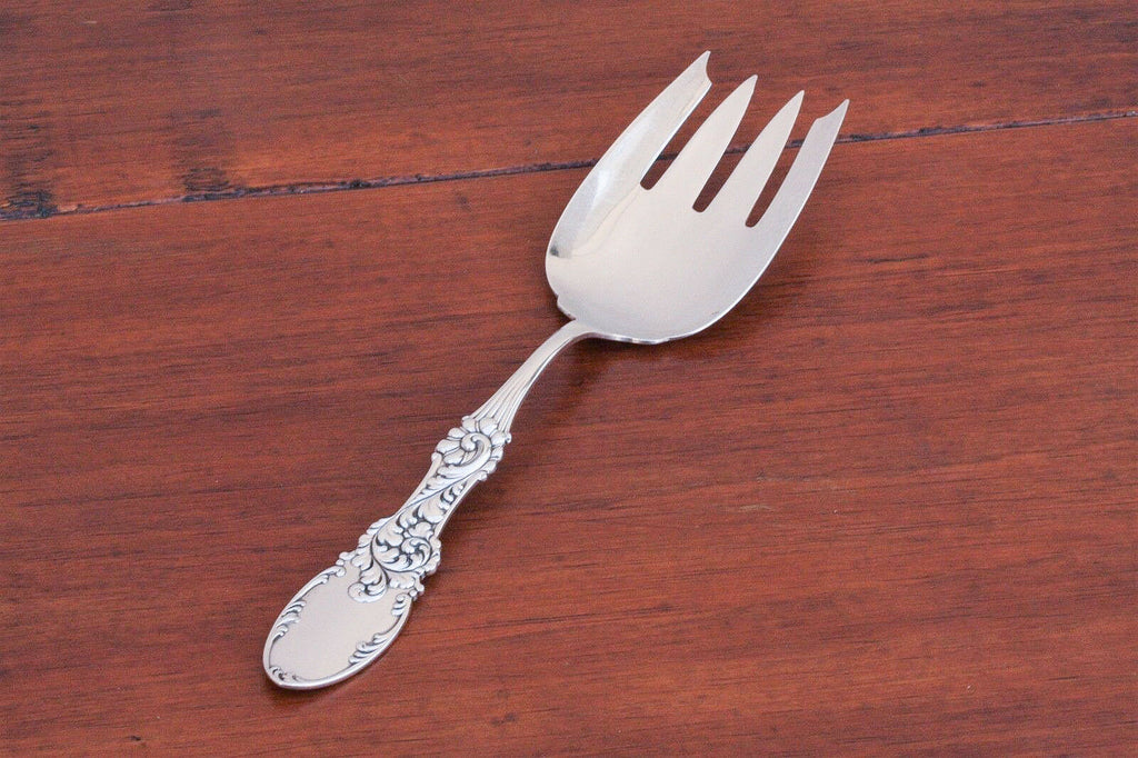 Antique Frank M. Whiting Co. Sterling Silver 9 1/4" Salad Fork, Tyrolean Pattern - MissionGallery