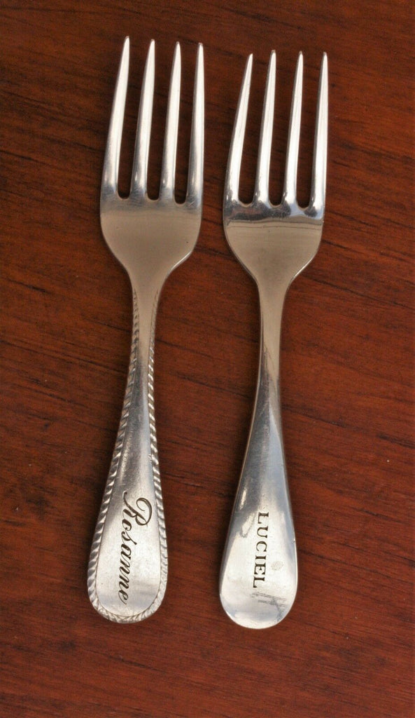 Two George Jensen Inc. Sterling Silver U.S.A. Baby Forks, Rosanne, Luciel - MissionGallery