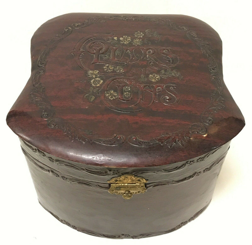 c. 1800's Gentleman's Collars and Cuffs Celluloid Dresser Box - MissionGallery