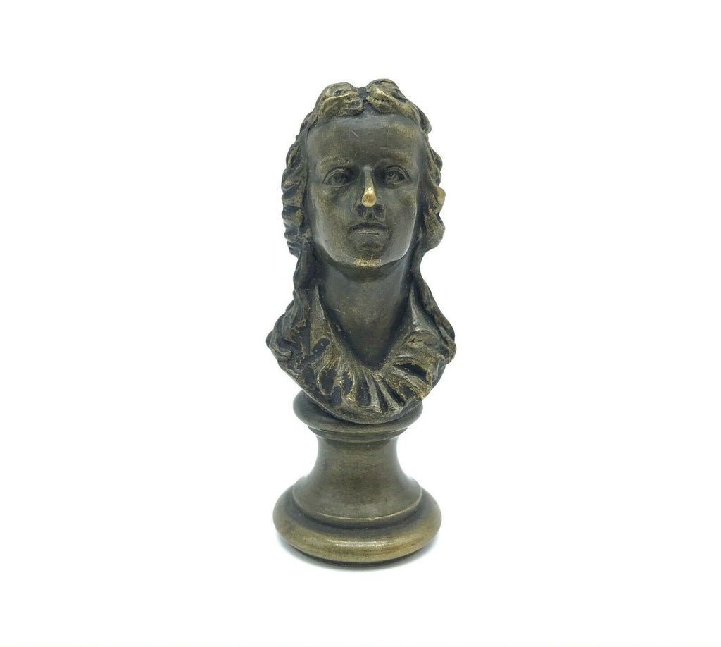 Antique Late 19th C. Bronze Wax Seal of Young Frédéric Chopin - MissionGallery