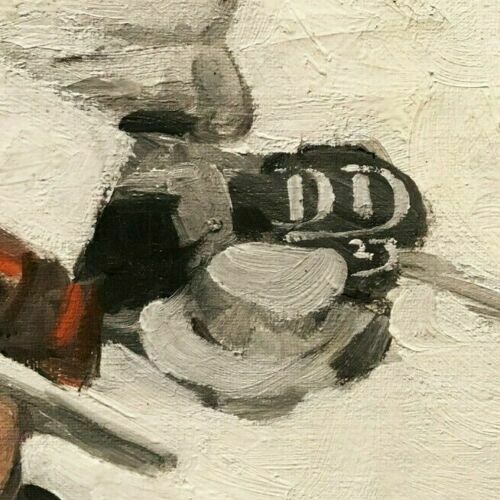 Douglas Duer 1887-1964 Oil Painting, Sports Boxing, New York 1920s, Coney Island - MissionGallery