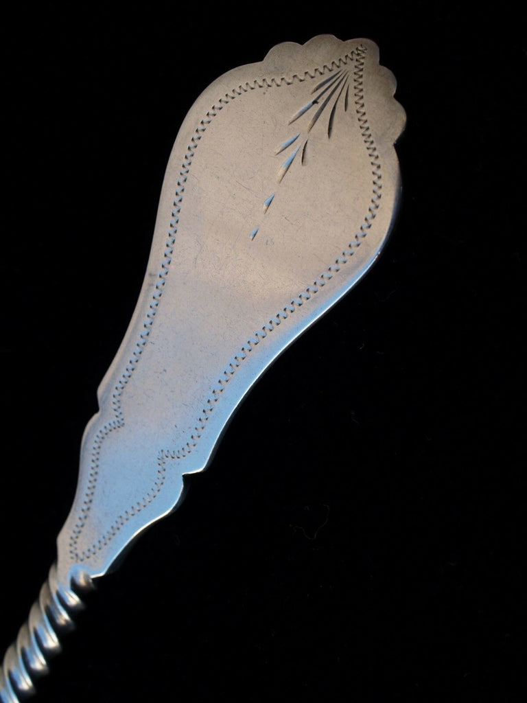 Hall, Hewson & Brower New York Coin Silver Serving Spoon 1847-1850 no mono RARE - MissionGallery