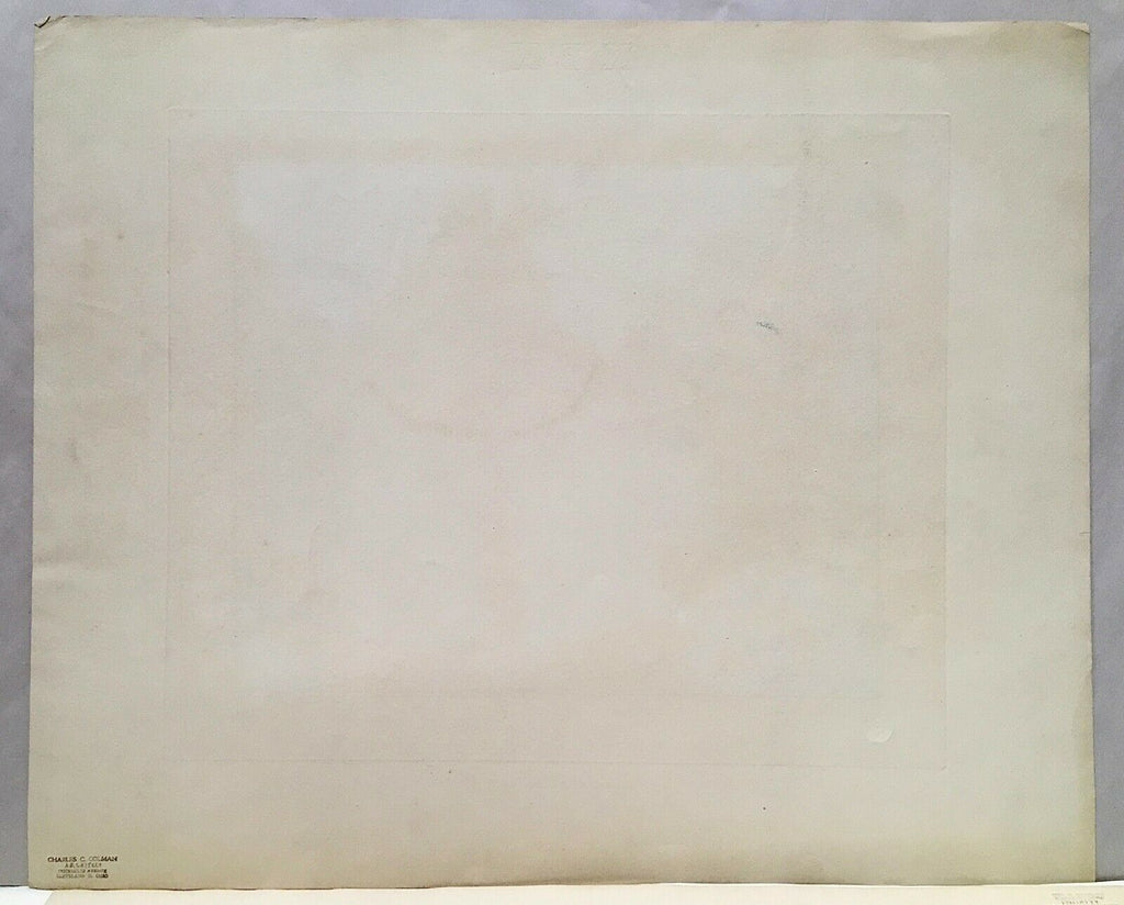 Victor Max Ninon "The Letter" Pochoir Hand Colored Print 1920s Unmounted - MissionGallery