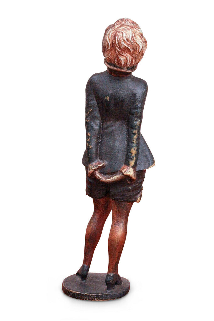 C. 1925 Art Deco Alfred Brandel  signed Bronze Standing Woman Figure, Kokette - MissionGallery