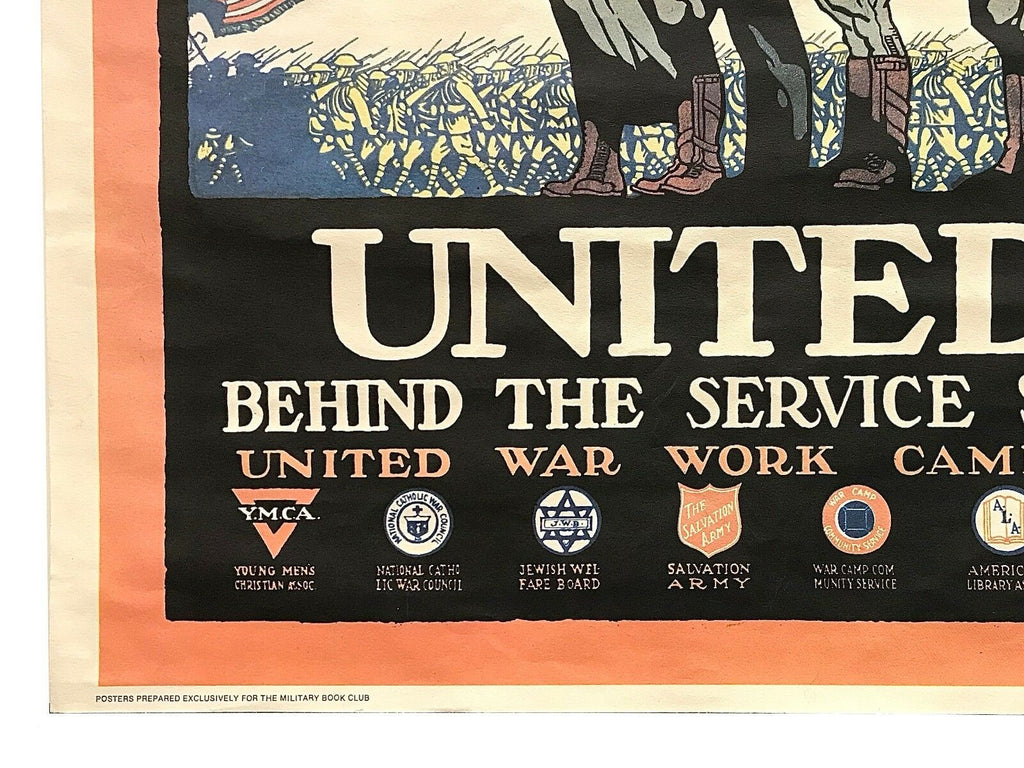 WWI United War Work Campaign Poster by Ernest Hamlin Baker, Rare - MissionGallery