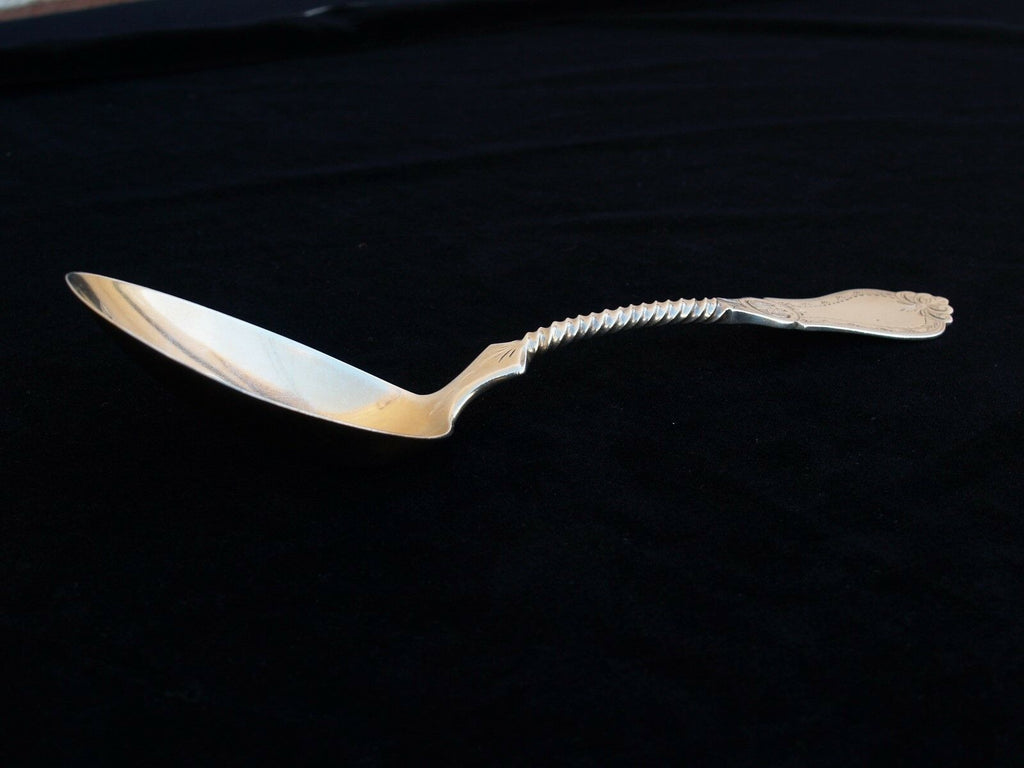 Hall, Hewson & Brower New York Coin Silver Serving Spoon 1847-1850 no mono RARE - MissionGallery