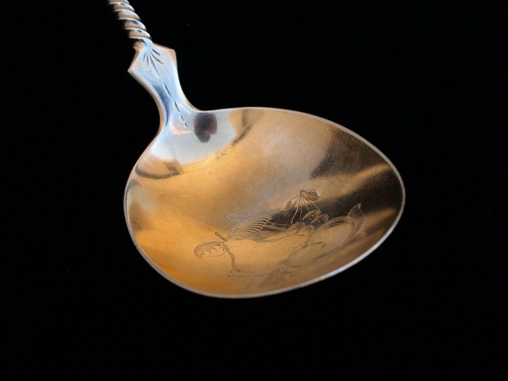 Hall, Hewson & Brower New York Coin Silver Serving Spoon 1847-1850 no mono RARE - MissionGallery