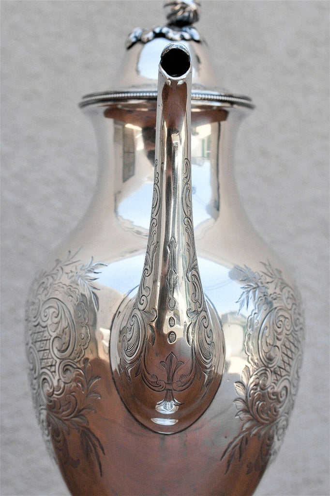 Ball Black & Co. New York, Coin Silver Tea Pot, 1860s  531g Rare - MissionGallery