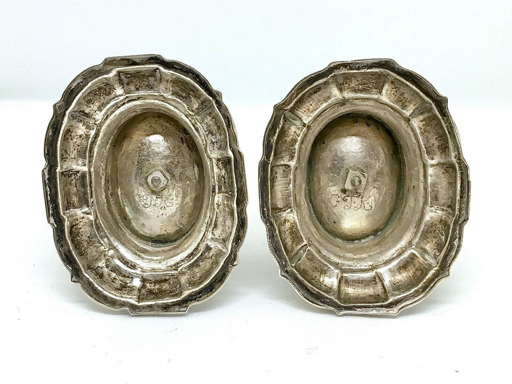 Pair of 17th Century European Baroque Silver and Gilt Salt Cellars,  Rare 123.3g - MissionGallery