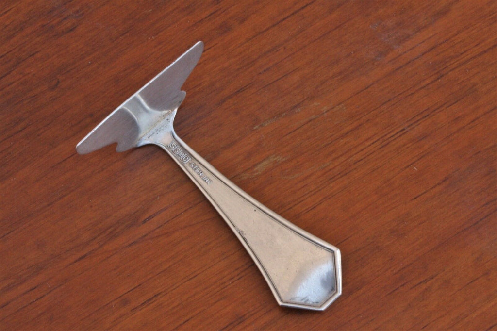 C.1900 Sterling Silver Manufacturing Co. Childs Food Pusher, Grape Pattern, N.M. - MissionGallery