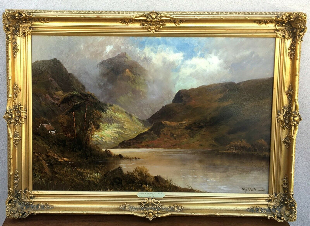 Alfred De Breanski 1848-1928 Signed Loch Eck Scotland Landscape Oil Painting - MissionGallery
