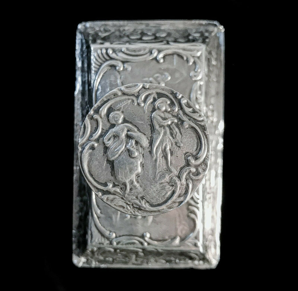 Antique 19th Century c.1879-1890s Continental Silver Tea Caddy, Repousse 184g - MissionGallery